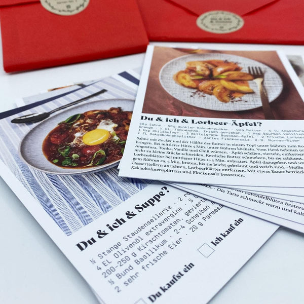 Rezept-Karten-Set „Du & ich“ – Set 1