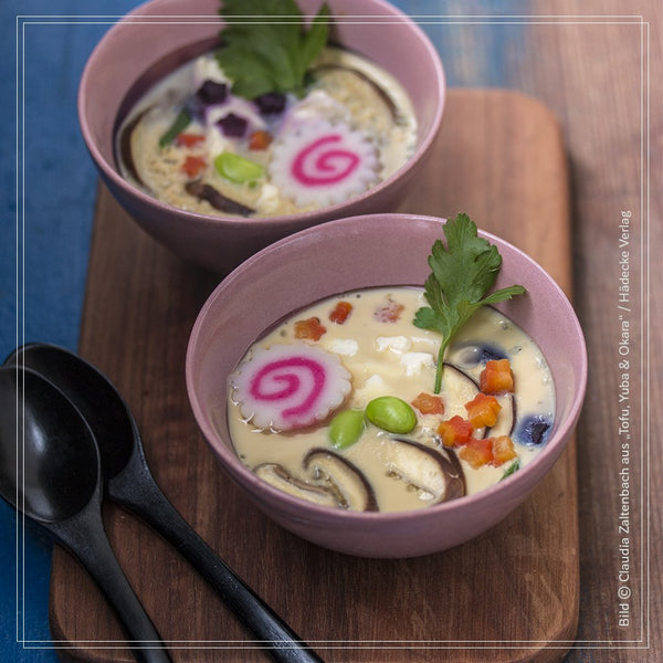 Tofu Kochbuch Rezept kalte Suppe mit Seidentofu Dinner um Acht